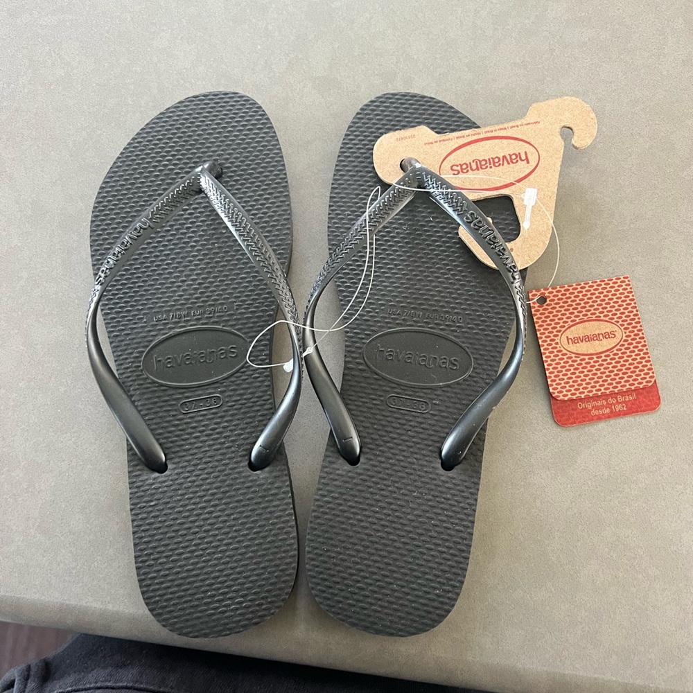 Havaianas Charcoal Flip Flops